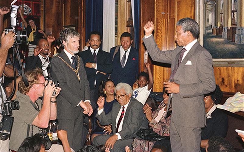 Nelson Mandela at City Hall